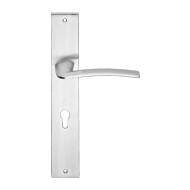 ALA Door Lever handle on Plate - Chrome